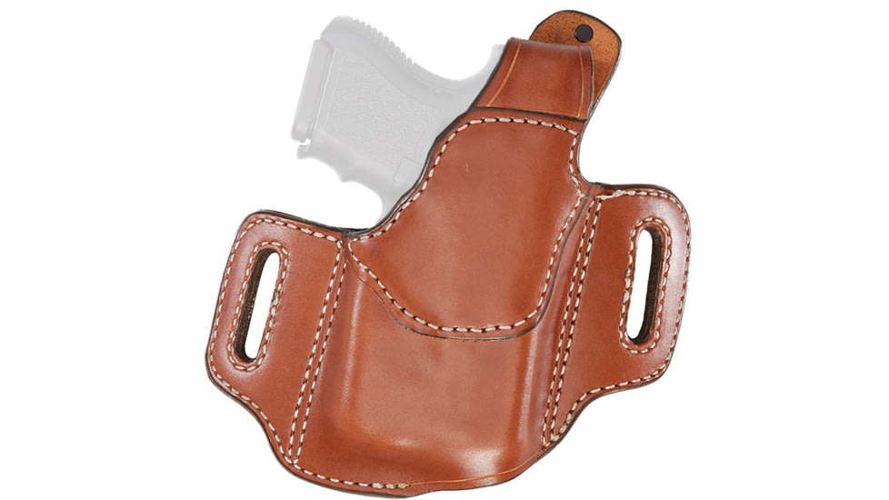 Aker Leather Nightguard Compact OWB Holster, Glock 19/23, Streamlight TLR-7/TLR-8, Left, Plain, Tan, H147CTPL-GL19T7