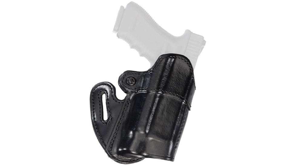 Aker Leather Nightguard Open Top Holster Light Bearing Holster, Glock 17/19/26, SureFire X300U, Left, Plain, Black, H167ABPL-GL17X3