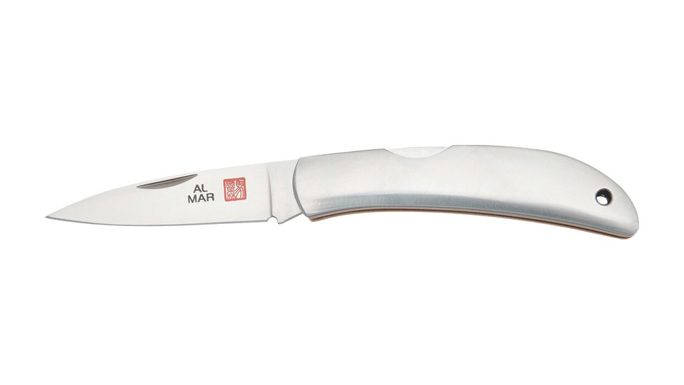 Al Mar Knives Hawk Brushed Stainless Fold Knife AM1002SS
