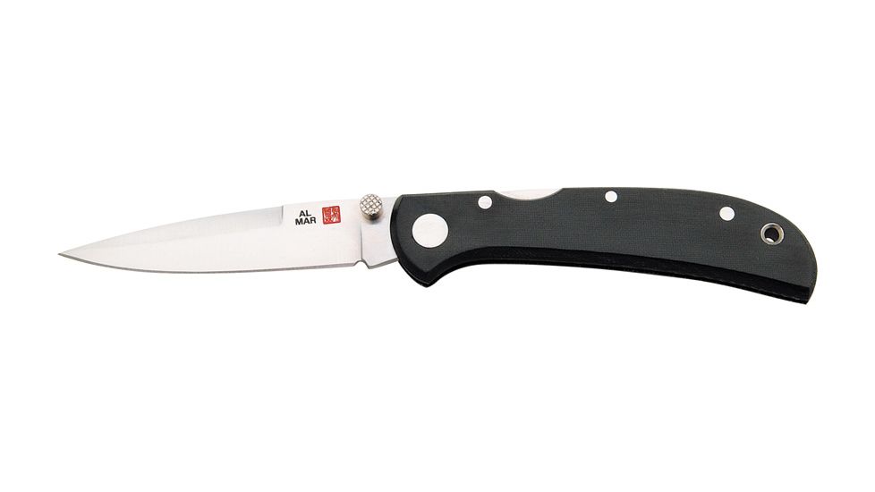 Al Mar Knives Hawk Ultralight Fold Knife, False Edge gGrind and Thumb Stud AM2B2T