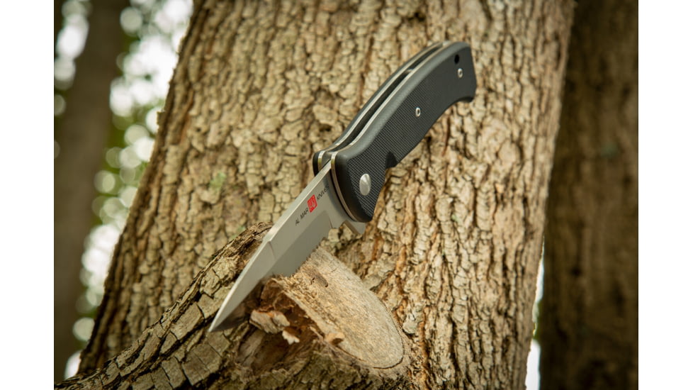 Al Mar Knives Mini S.E.R.E. 2020 G Series Folding Knife, Spring Assist, D2, 3 in, Combo, G10, Black, AMK2201