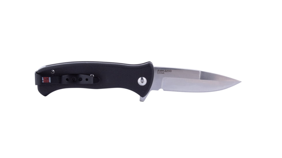 Al Mar Knives Mini S.E.R.E. 2020 G Series Folding Knife, Spring Assist, D2, 3 in, Traditional, G10, Black, AMK2200
