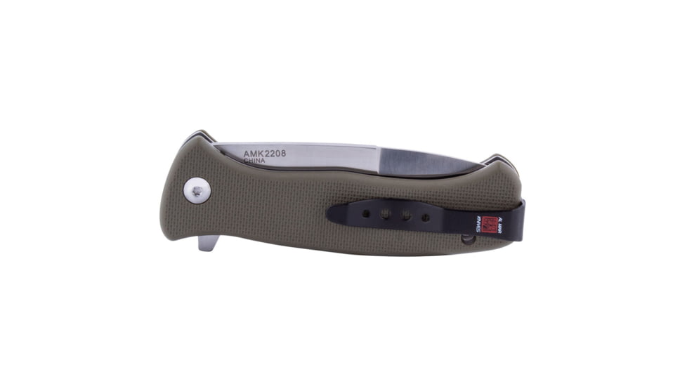 Al Mar Knives Mini S.E.R.E. 2020 OD Green Series Folding Knife,Spring Assist, 8Cr, 3 in, Traditional, OD Green, AMK2208