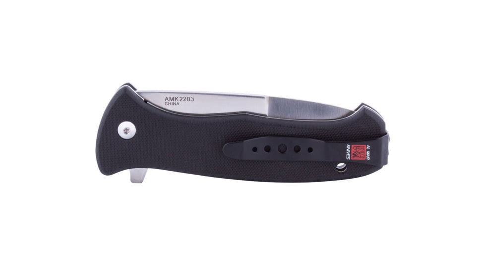 Al Mar Knives S.E.R.E. 2020 G Series Folding Knife, Liner Lock Spring Assist, D2, 58HRC, Satin, 3.6 in, Combo, G10, Black, AMK2203
