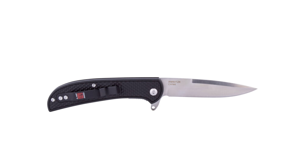 Al Mar Knives Ultralight Talon Folding Blade Knife, 3.15 in, 8 Cr Traditional Edge, Black, AMK4124