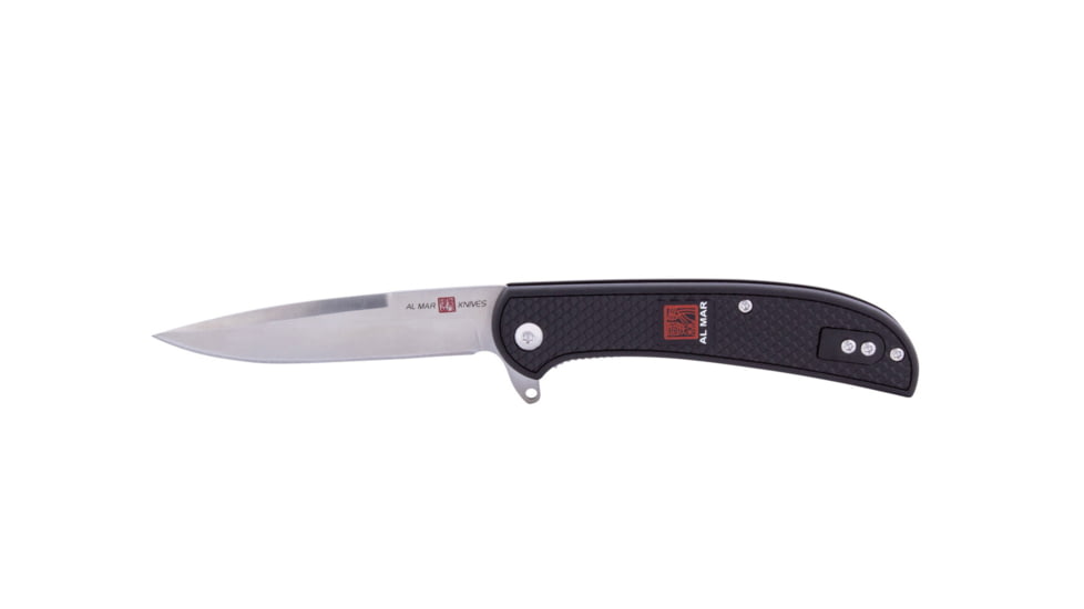 Al Mar Knives Ultralight Talon Folding Blade Knife, 3.15 in, 8 Cr Traditional Edge, Black, AMK4124