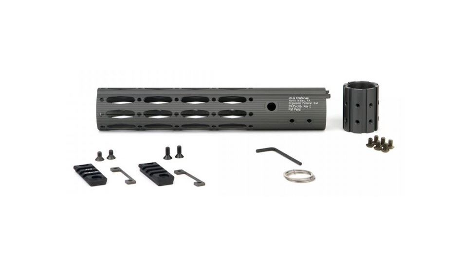 ALG Defense 10in Ergonomic Modular Railed Handguard - V0, Gray, 10in 05-269G