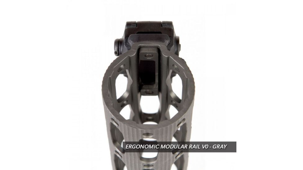 ALG Defense 12in Ergonomic Modular Railed Handguard - V0, Gray, 12in 05-268G