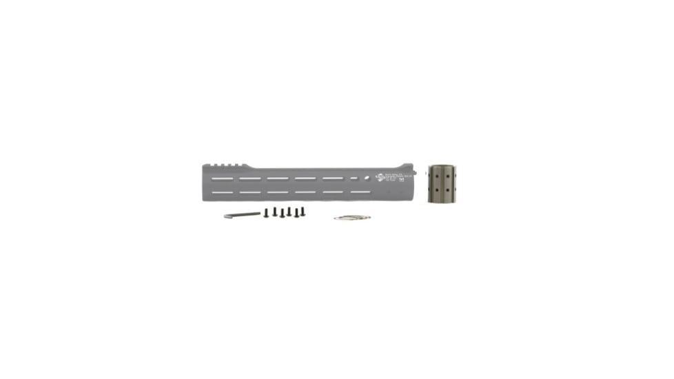 ALG Defense 12in Ergonomic Modular Railed Handguard - V2 M-LOK, Gray, 12in 05-317G