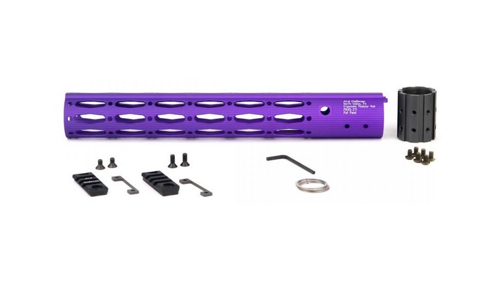 ALG Defense 13in Ergonomic Modular Railed Handguard - V0, Purple, 13in 05-271P