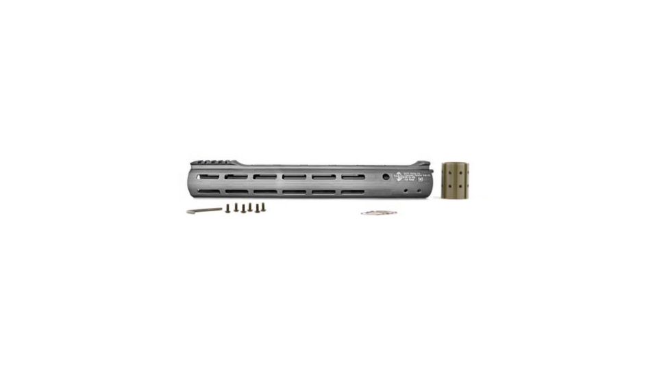 ALG Defense 13in Ergonomic Modular Railed Handguard - V2 M-LOK, Gray, 13in 05-318G