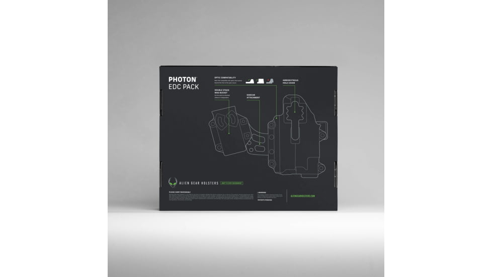 Alien Gear Holsters Holsters Photon Edc Pack Polymer Glock 17/17MOS/47 IWB Holster