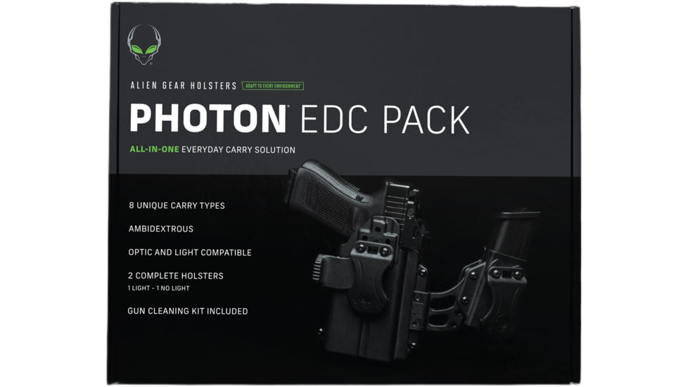 Alien Gear Holsters Holsters Photon Edc Pack Polymer Glock 17/17MOS/47 IWB Holster