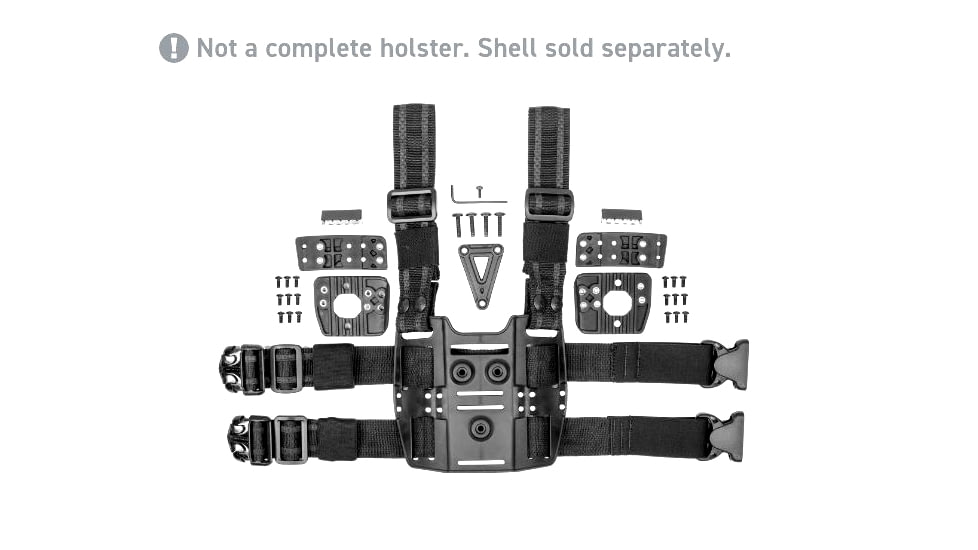 Alien Gear Holsters Rapid Force Drop Leg Holster Expansion, Black, 00193858039244