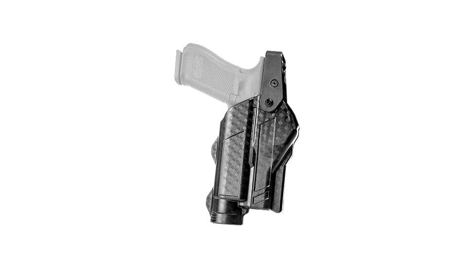 Alien Gear Holsters Rapid Force Duty Holster Mid Ride Belt Slide Level III Light Bearing, Sig P320 Compact/M18/XCompact, Right, Black, Basketweave, One size, 193858314037