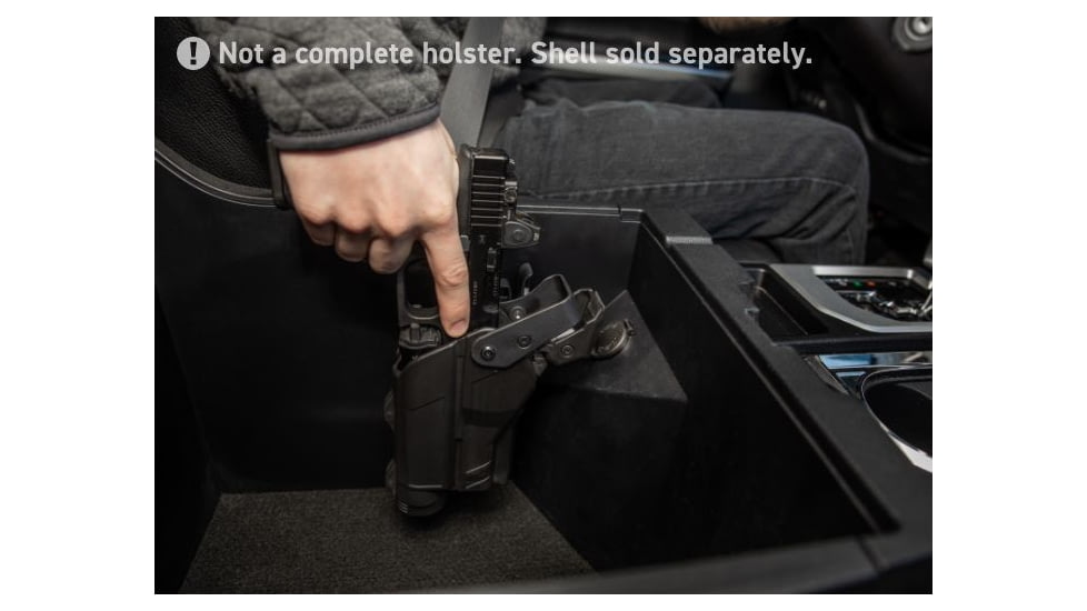 Alien Gear Holsters Rapid Force Duty Holster Surface Mount with Female QDS Adapter, Black, 00193858224541