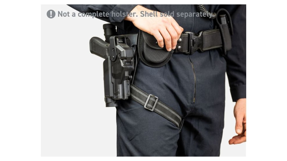 Alien Gear Holsters Rapid Force Duty Holster with Strap, Black, RFLS-BLK-D