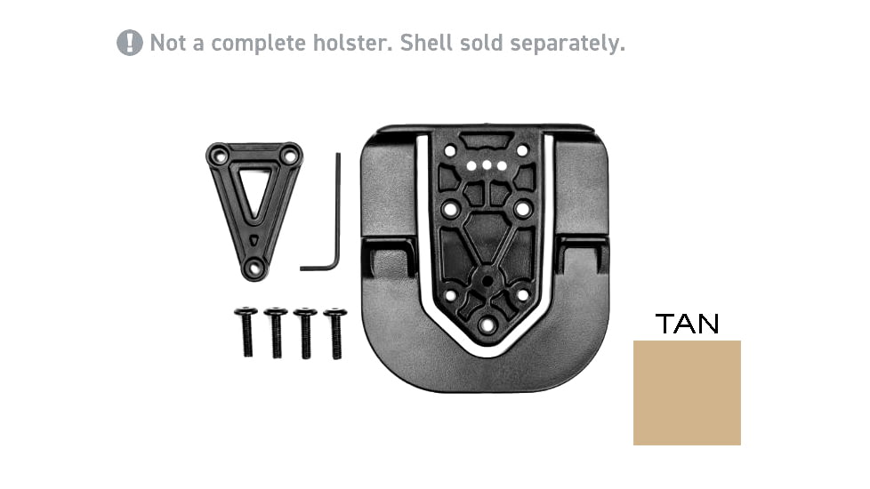 Alien Gear Holsters Rapid Force Duty Holster Paddle Attachment, Tan, 00193858224312