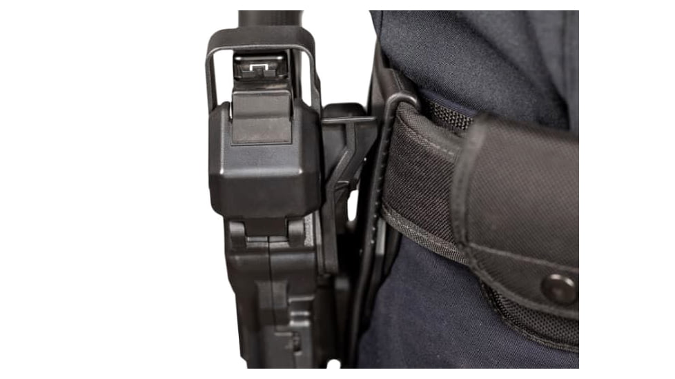 Alien Gear Holsters Rapid Force Low Ride Belt Slide Duty Holster Level III with Locking Backstrap and MRDS Hood, Glock 17, Right, Matte, Black, 00193858181141
