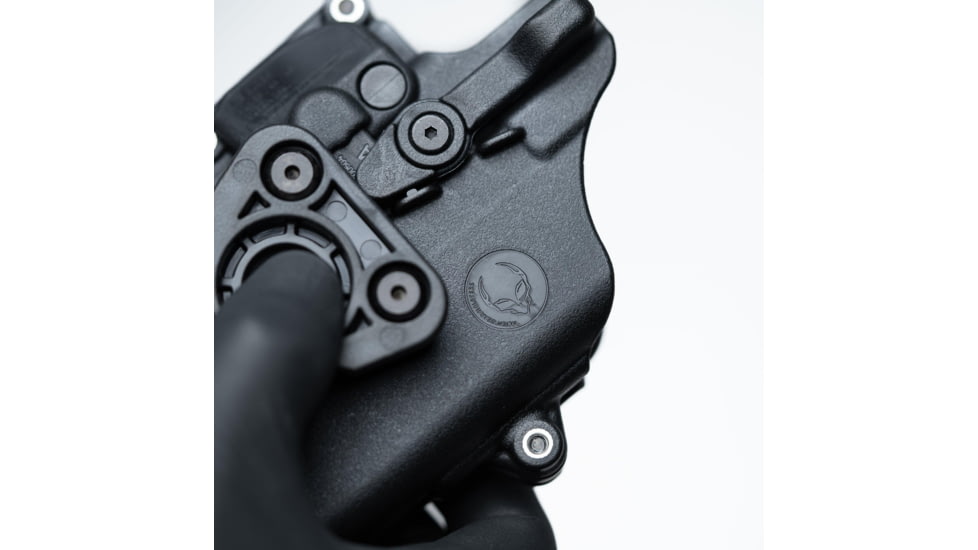 Alien Gear Holsters Rapid Force Polymer Level II OWB Paddle Holster, Glock 17/17 MOS/22 Gen 1-4/47/47 MOS, Left Hand, Matte Black, Compact Light, R2-P-0601-BK-LH-CL-A0-B