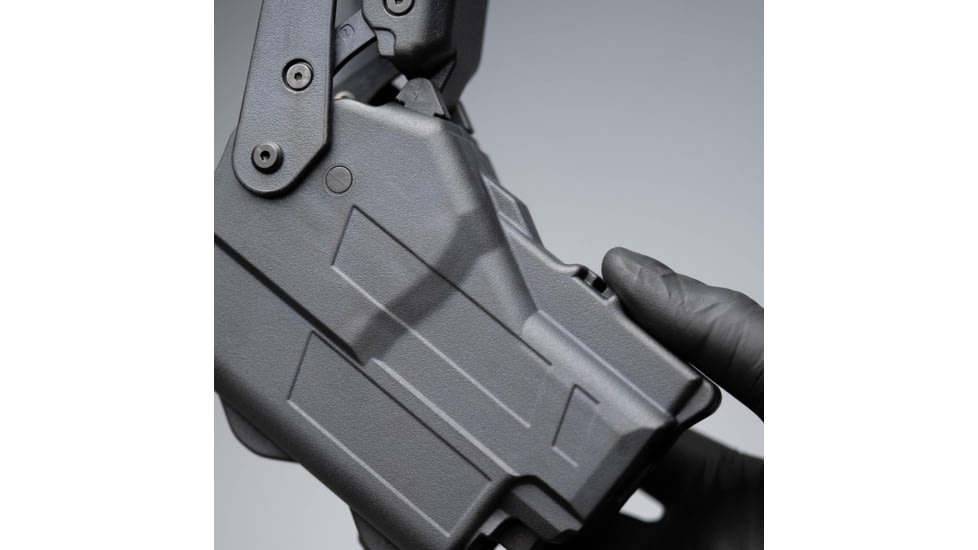 Alien Gear Holsters Rapid Force Polymer Level III OWB Belt Duty Holster, Sig P320 Full Size 9mm/.40 cal/M17/XFull, Sig P320 Compact/Carry 9 mm/.40 cal/M18/XCarry, Left Hand, Matte Black, Compact Light, R3-M-0691-BK-LH-CL-A0-B