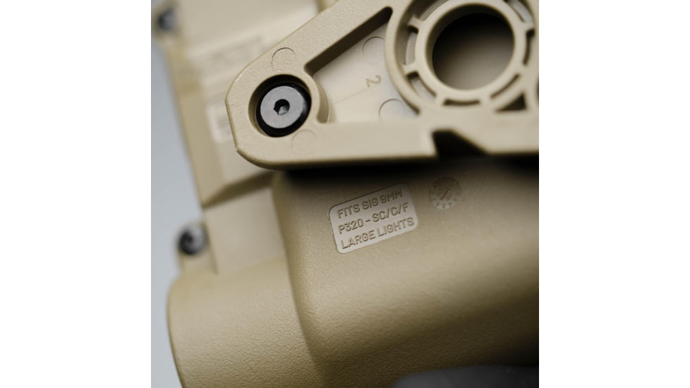 Alien Gear Holsters Rapid Force Polymer Level III OWB Belt Duty Holster, Sig P320 Full Size 9mm/.40 cal/M17/XFull, Sig P320 Compact/Carry 9 mm/.40 cal/M18/XCarry, Left Hand, Tan, Large Light, R3-M-0691-TN-LH-LL-A0-B
