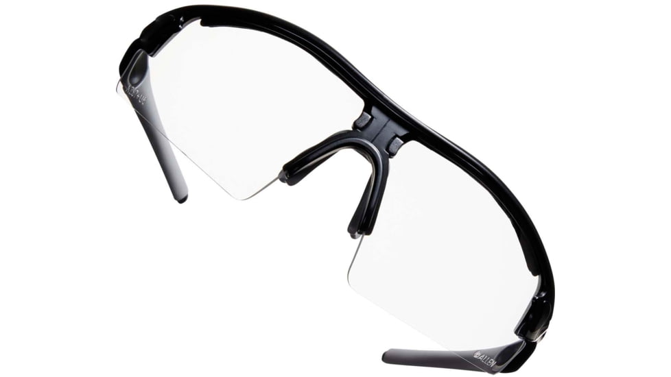 Allen Aspect Shooting Safety Glasses, Black/Gray Frame, Clear Lenses, One Size, 2380