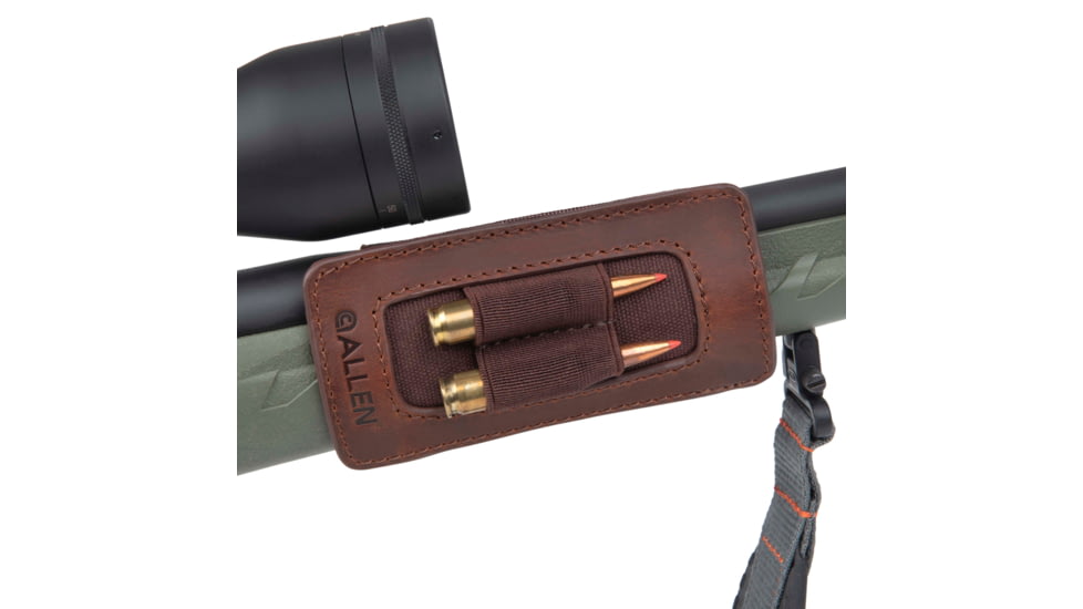 Allen Castle Rock Forend Leather Ammo Carrier, Brown, 8515