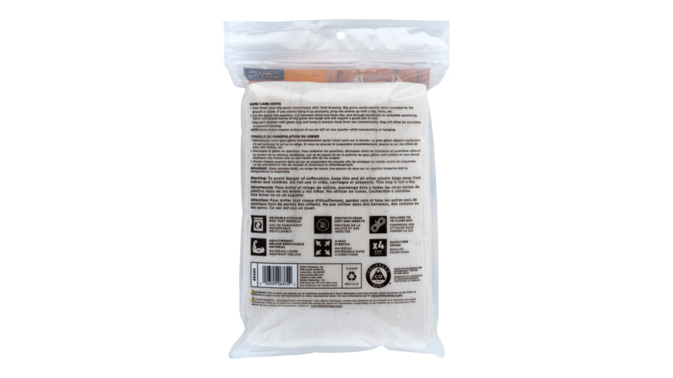 Allen Colorado Deluxe Elk Game Bag Set, Quarter Size, Stretch Material, 35x12in, 4-Pack, Natural, 6595