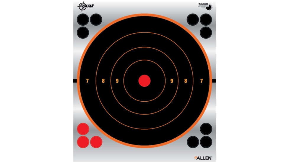 Allen Ez Aim Reflective Targets, Bullseye, 9in, 15232
