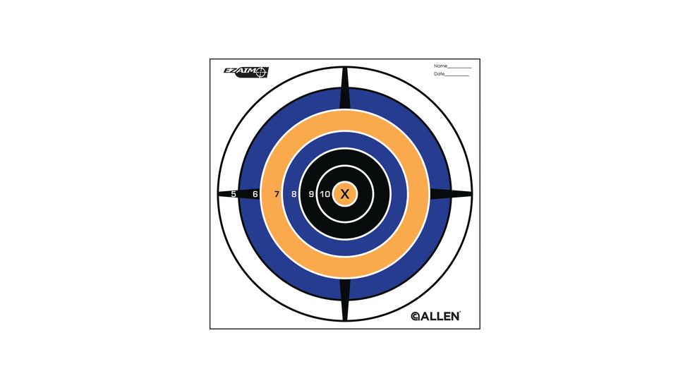 Allen EZ Aim Bullseye Targets 8x8 Inch Twelve Per Package