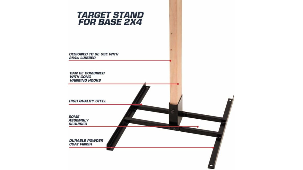 Allen EZ Aim Steel Target Stand Base, Black, Powder Coated Steel, 21in Long, 15543