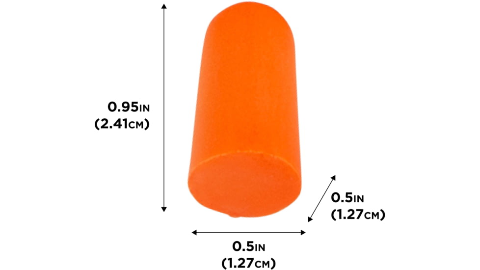 Allen Foam Ear Plugs, 32 dB NRR, ANSI S3.19 &amp; CE EN352-1 Hearing Protection Rated, 50-Pack, Orange, One Size, 2354