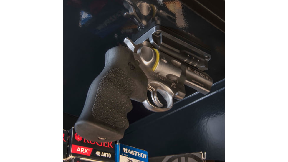 Allen Gun Ready Rail Handgun Magnet, 1 Handgun, Black, Metal, 5648