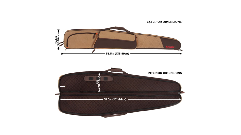 Allen Humbolt Shotgun Case, Tan/Brown, 52in, 821-52