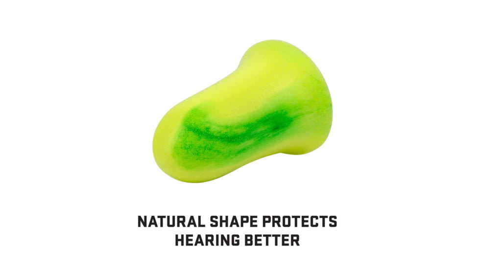 Allen ULTRX Tapered Foam Ear Plugs, Yellow/Lime Green, 25 Pair, NRR 32dB, 4116