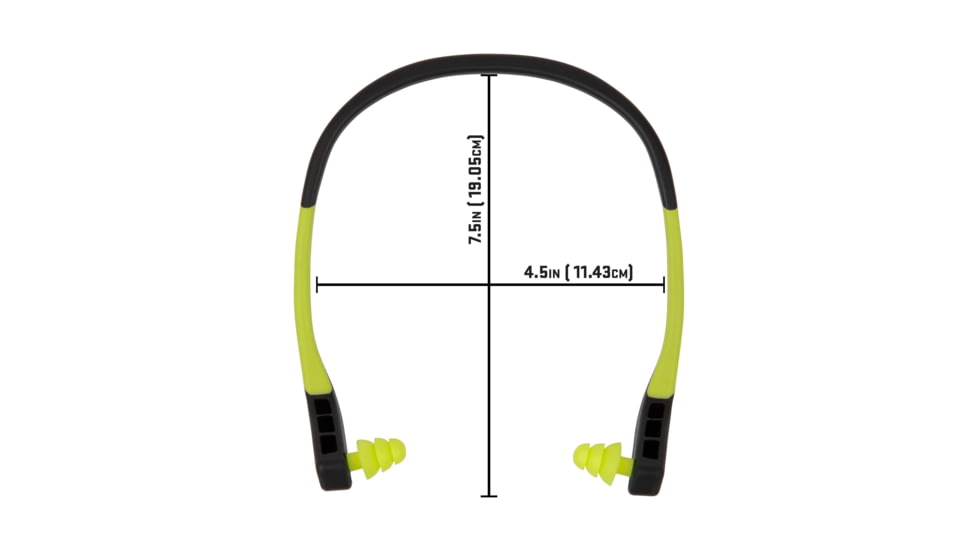 Allen ULTRX Wave Banded Ear Plugs, Gray/Yellow, 4102