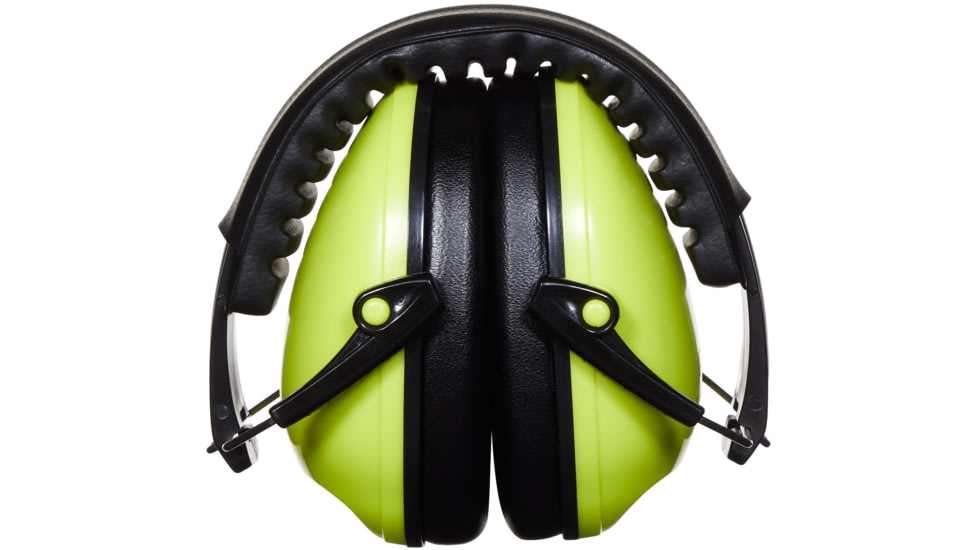 Allen Youth Sound Shield Foldable Safety Earmuffs, 21 dB NRR, ANSI S3.19 &amp; CE EN352-1 Hearing Protection Rated, Black/Chartreuse, One Size, 2327