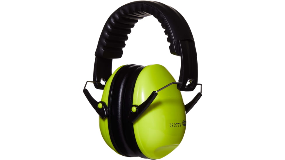 Allen Youth Sound Shield Foldable Safety Earmuffs, 21 dB NRR, ANSI S3.19 &amp; CE EN352-1 Hearing Protection Rated, Black/Chartreuse, One Size, 2327