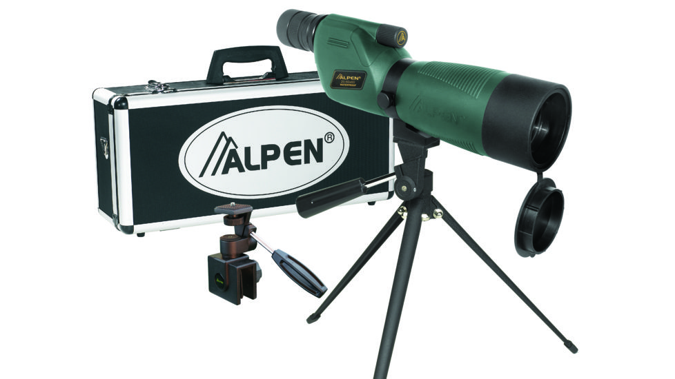 Alpen 20-60x60 Waterproof Spotting Scope Kit, Green, 742NKIT