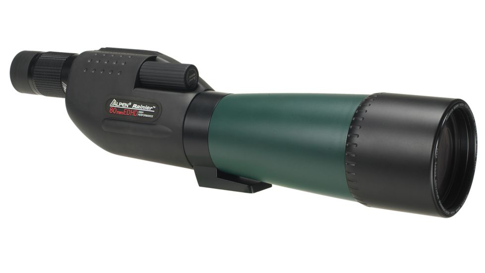 Alpen Rainier 20-60x80 HD ED Glass Spotting Scope, Green+Black, Straight Eyepiece 851ED