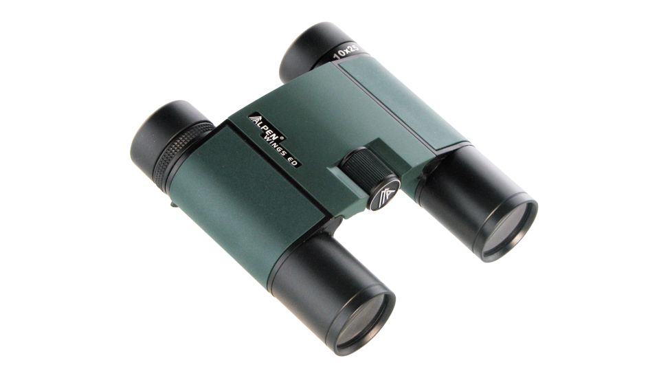 Alpen Wings 10x25mm ED PXA Coated Waterproof Roof BaK4 Prism Binoculars, Black/Green 599