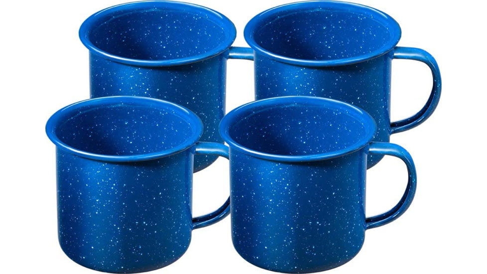 Alpine Mountain Gear Enamelware Mug Set - 4 Person, AMG12ENM-4MUG