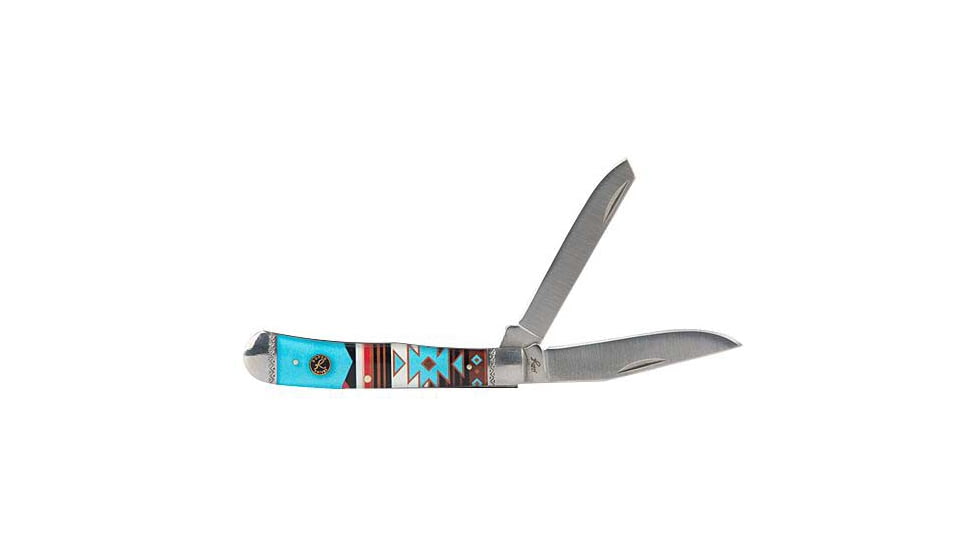 American Buffalo Knife Roper Sunset Series Folding Knife, 2-Blade, Carbon Steel, Acrylonitrile Butadiene Styren handle, RP0002WS2