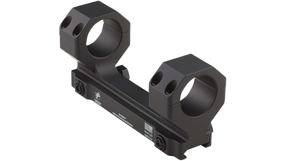 American Defense Manufacturing 30mm Dual Ring Scope Mount w/ 1/2in Titanium GI Bolts, Black, Small, AD-DELTA-30-TGIB