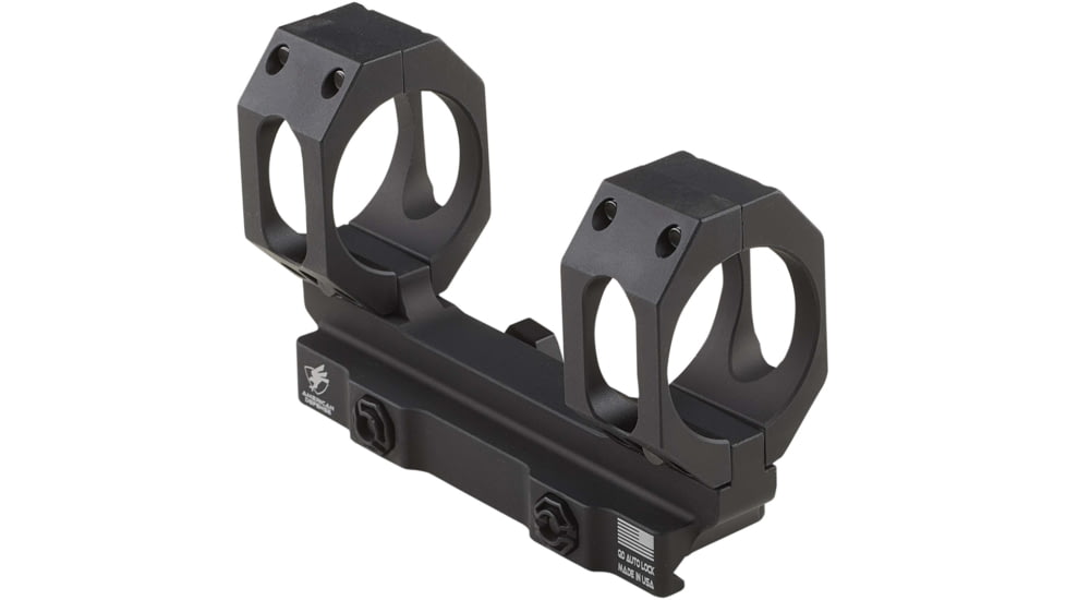 American Defense Manufacturing 34mm Straight Up Dual Ring Scope Mount w/ 1/2in Titanium GI Bolts, Black, Small, AD-RECON-S-34-TGIB