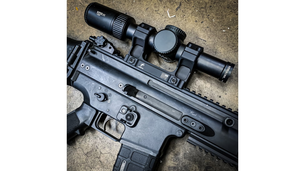 American Defense Manufacturing AD Delta C 30mm Ring Size Rifle Scope Mount, TAC Lever, Black, AD-DELTA-H-30-TAC