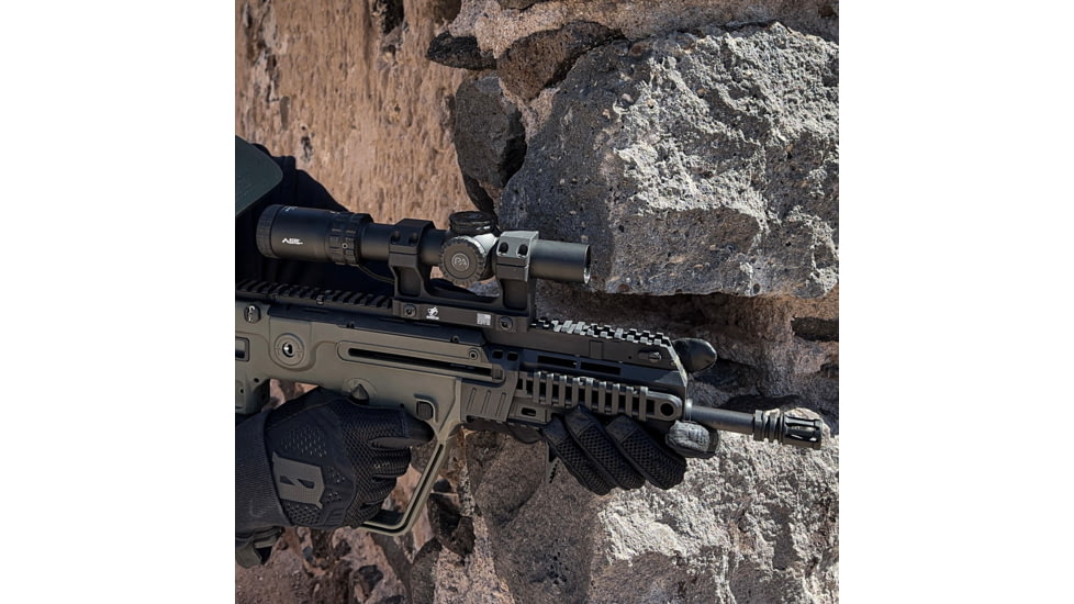 American Defense Manufacturing AD Delta C 30mm Ring Size Rifle Scope Mount, Titanium Lever, Black, AD-DELTA-H-30-TL
