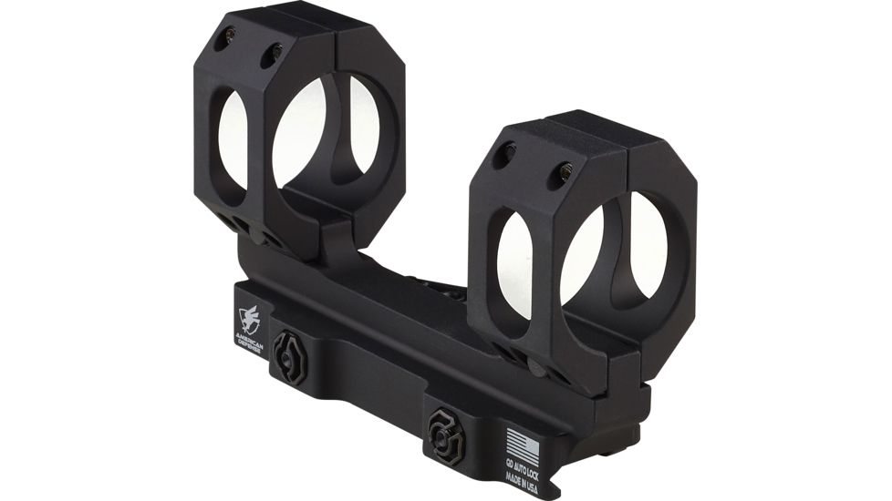 American Defense Manufacturing Dual Ring Scope Mount Straight up Mount, 40mm Rings, Black, AD-RECON-S 40 STD-TL