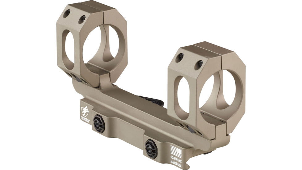 American Defense Manufacturing Dual Ring Scope Mount Straight Up, Spaced Wide to Fit Larger Scoped Like SCHMIDT &amp; BENDER, 30mm Rings, Flat Dark Earth, AD-RECON-SW 30 STD FDE-TL